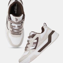 U.S. Polo Assn. Men Colourblocked Lace-Ups PU Sneakers-image-21