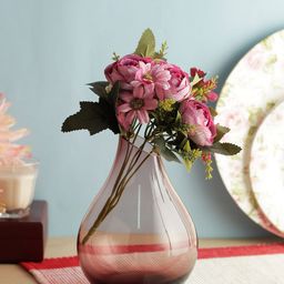 INCRIZMA Mauve Solid Glass Flower Vase-18