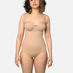 Butt-Chique Women Beige Seamless Body Shapewear-image-17