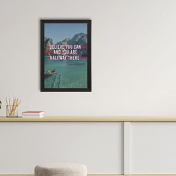 eCraftIndia Green & Blue Motivational Quote Satin Matte Texture UV Wall Painting-image-91