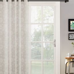 HOSTA HOMES Cream-Coloured Geometric Long Door Curtain-36
