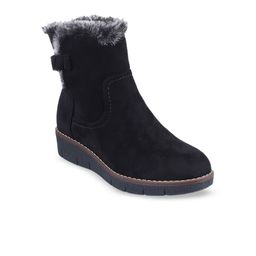 Metro Women Black Solid Heeled Boots-image-66