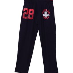 SWEET ANGEL Boys Navy Blue Solid Straight-Fit Track Pants-image-88