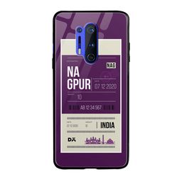DailyObjects Purple & White Nagpur City Tag OnePlus 8 Pro Glass Case-36