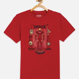 Kids Ville Iron Man featured Red Tshirt for Boys-25
