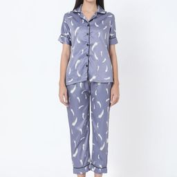 Smarty Pants Women Lavender & White Printed Night suit-image-67