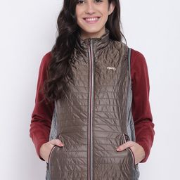 JUMP USA Women Copper-Toned Colourblocked Padded Jacket-image-73