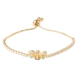 Moon Dust Women Gold-Toned Brass American Diamond Gold-Plated Charm Bracelet-image-37