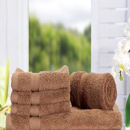 BIANCA Set Of 6 Solid Zero-Twist Pure Cotton 500 GSM Ultra-Fluffy Towel Set-image-5