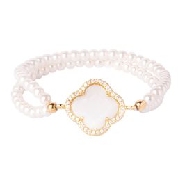 Moon Dust Women Gold-Toned & White Brass American Diamond Gold-Plated Charm Bracelet-image-35