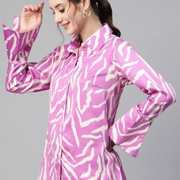 plusS Women Opaque Printed Casual Shirt-image-78