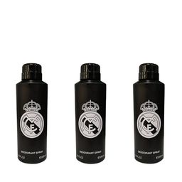 Real Madrid Unisex Pack of 3 Black Deodorant 200ml each-29