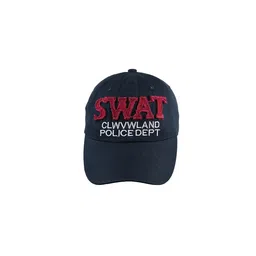 iSWEVEN Unisex Blue & Red Embroidered Snapback Cap-image-45