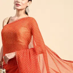 Rani Saahiba Leheriya Printed Gotta Patti Saree-picture-27