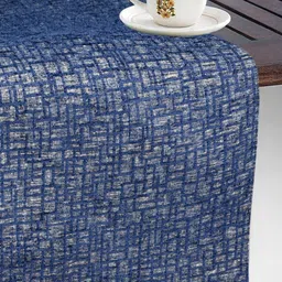 Saral Home Blue Geometric 6 Table Placemats & 1 Runner-image-14