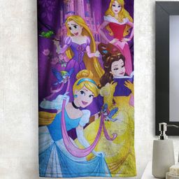 Disney Unisex Kids Purple & Blue Printed 350GSM Bath Towel-picture-36