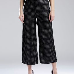 Wishful by W Women Black Regular Fit Self Design Parallel Trousers-picture-14