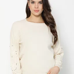 Gipsy Women Beige Solid Sweater-picture-45
