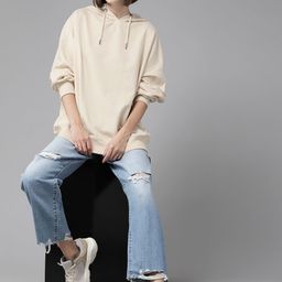 The Roadster Lifestyle Co. Oversized Hooded Longline Sweatshirt-image-90