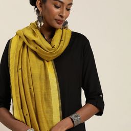 Taavi Woven Design Handloom Sustainable Dupatta with Zari-36