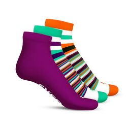 TalkingSox Pack Of 3 Striped Ankle-Length Socks-image-82