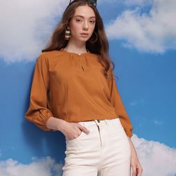 CORSICA Puff Sleeve Top-picture-34