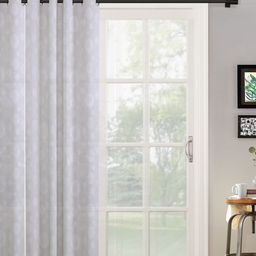 HOSTA HOMES White Single Geometric Long Door Curtain-12