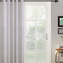 HOSTA HOMES White Geometric Long Door Curtain-image-74