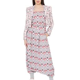 PS PRET BY PAYAL SINGHAL Women Grey & Peach-Coloured Printed Top with Dhoti Pants-picture-23