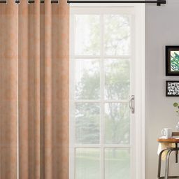 HOSTA HOMES Brown Single Geometric Long Door Curtain-26