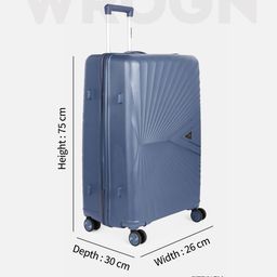 WROGN Unisex Hard Shell Large Trolley Suitcase 68.5L image 4