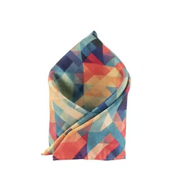 The Tie Hub Men Multicoloured Pixal Printed Pocket Square-image-104