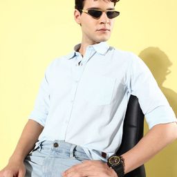 CS LIFE Classic Fit Opaque Casual Shirt-image-87