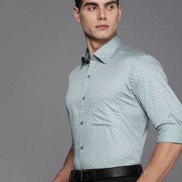 Raymond Pure Cotton Slim Fit Floral Opaque Printed Formal Shirt-image-68