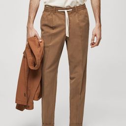 MANGO MAN Slim Fit Trousers-image-61