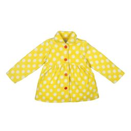 Nino Bambino Girls Yellow & White Polka Dot Print Fleece Princess Coat-image-68