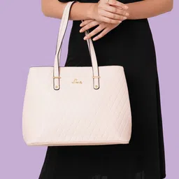 Lavie Yalta Women Pink Self Design Shoulder Bag-47