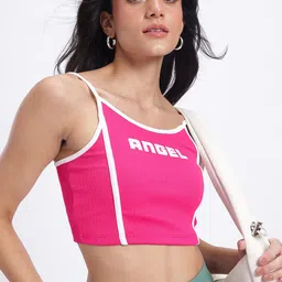 glitchez Angelic Energy Printed Ribbed Crop Top-image-55