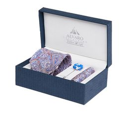 Alvaro Castagnino Men Blue & Maroon Accessory Gift Set-picture-8