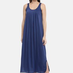 GOLDSTROMS Navy Blue Solid Nightdress-image-92