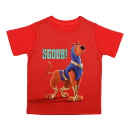 Scooby-Doo Boys Red Printed Round Neck T-shirt-image-62