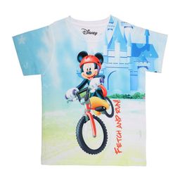 Disney by Wear Your Mind Boys White Mickey Mouse Printed Round Neck T-shirt-image-67