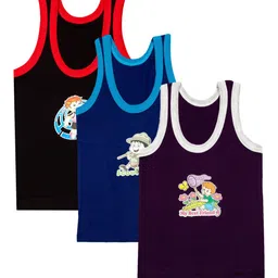 Zoom Minimondo Infant Boys Pack Of 3 Printed Innerwear Vests-image-14