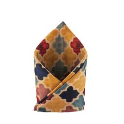 The Tie Hub Men Yellow & Red Vegetable Printed Pocket Square-image-117