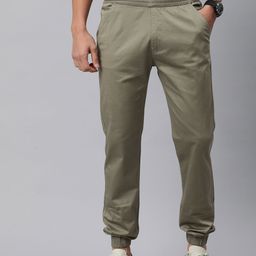 ADBUCKS Men Solid Regular Fit Joggers Trousers-image-115