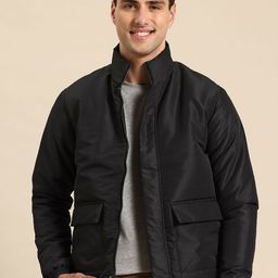 Mast & Harbour Mock Collar Padded Jacket-image-111