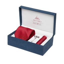 Alvaro Castagnino Men Maroon Accessory Gift Set-image-65