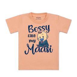Arvesa Kids Printed V-Neck Applique T-shirt-55