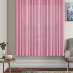 HOSTA HOMES Pink & White Set of 4 Floral Window Curtain-image-91