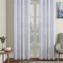 HOSTA HOMES White Set of 2 Floral Door Curtain-image-55